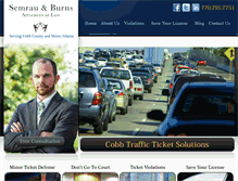 Tablet Screenshot of cobbtrafficticketsolutions.semraulawfirm.com